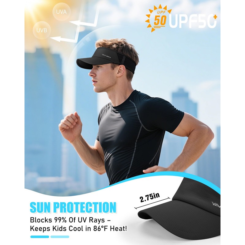 Sports Sun Visor Hats for Women Men Lightweight Breathable Cooling