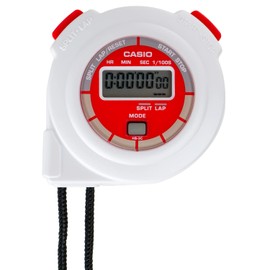 CASIO HS-3C-7JH Stopwatch, White, Digital Laptime, Split, Measuring, Noise Reducing