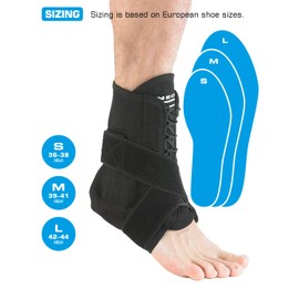 Neo-G Laced Ankle Support - MEDIUM - Medical Grade Quality, breathable fabric HELPS support injured, arthritic ankles, repetitive sprains, strains, instability, inversion/eversion - Unisex Support
