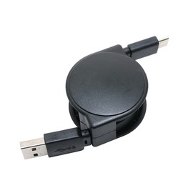 Miyoshi MCO USB 3.2 Gen2 Compatible, Type-C to A Cord Reel Type, Winding Type, 0.3 ft (0.8 m), Charging, Supports 5 V3A Transmission, Ultra High Speed Data Transfer Up to 10 Gbps, For Hard Drives,