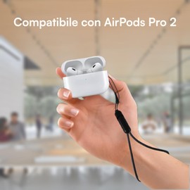 Volta Wrist Strap Compatible with AirPods Pro 2, Anti-Drop Nylon Lanyard Hand Strap Phone Lanyard (Black)