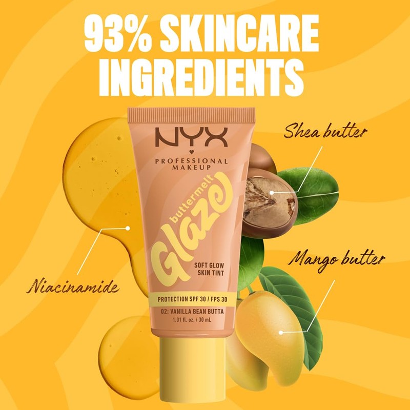 NYX Professional Makeup Buttermelt Glaze Soft Glow Skin Tint +