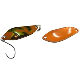 FTM Spoon Strike 2, 1 g - Blinker for Spin Fishing for Trout, Trout Blinker for Fishing on Trout Lake, Trout Bait, Colour: UV Camouflage Orange