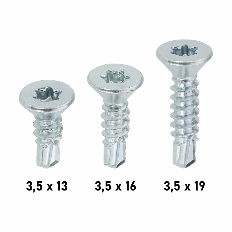 Drilling Screw with Countersunk Head Galvanised TX, DIN 7504 (3.5