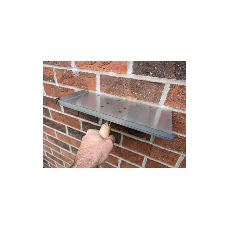 Stainless Steel Pointing Brickwork Hawk with Wooden Handle, Pointing, Bricklaying,