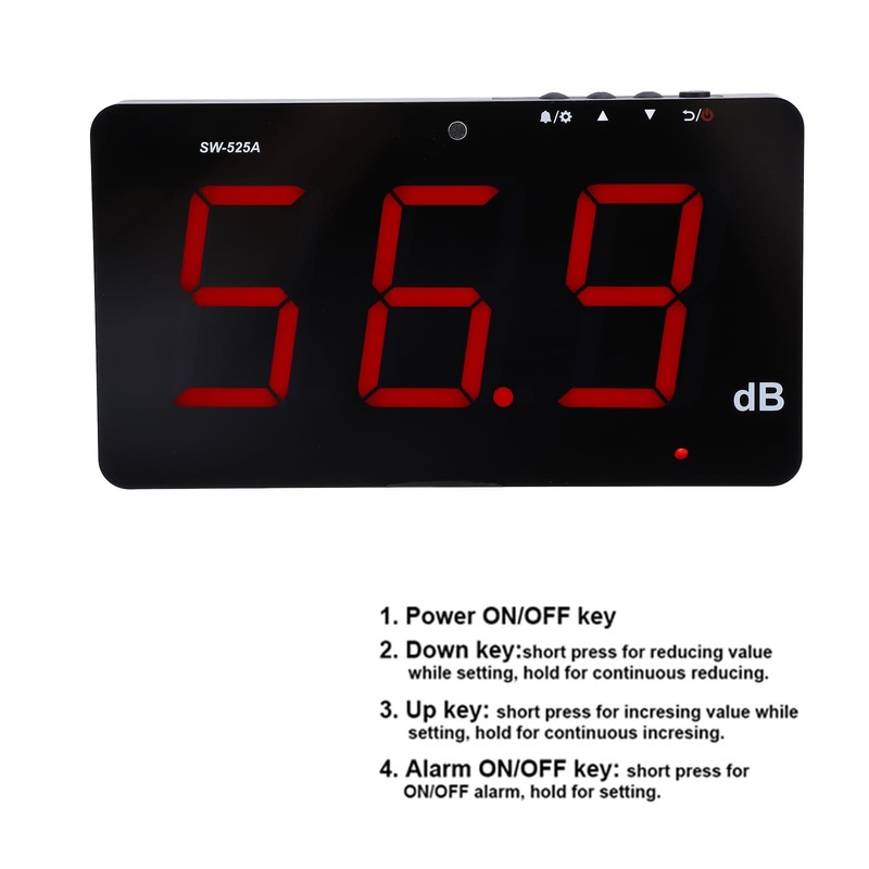 Digital Sound Level Meter 9.6 Inch Wall Hanging Decibel Meter