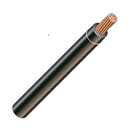 2/0 AWG 19-Stranded THHN Black Copper Building Wire (10Ft Cut)