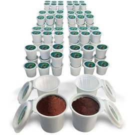 96 iFillCup Pods - Fresh Fill Dozens in Minutes for K Cup Brewers | Use Your Favorite Coffee: Estate, Exotic, Organic or Local Fresh Roast | Holds 50% More Coffee for a Richer Larger Brew (Green)
