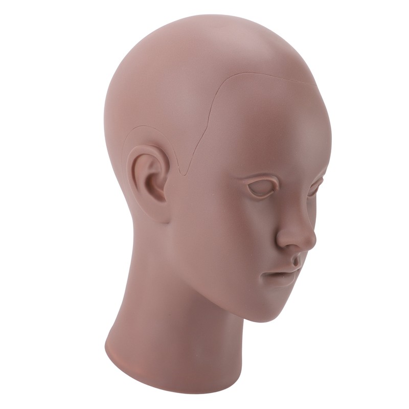 Female Bald Head Mannequin PVC Soft Rubber Human Skin Texture