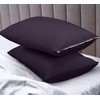 Utopia Bedding Waterproof Zippered Pillow Encasement (2 Pack) King Purple