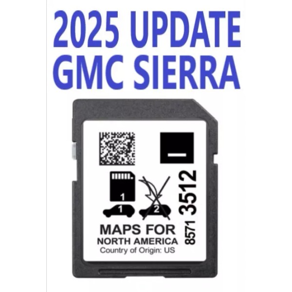 GMC SIERRA 2019-2022 LATEST 2025 MAP UPDATE GPS Navigation SD