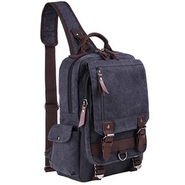 Mygreen Body Bag, One Shoulder Cross-body Bag, Men's and Women's, L-Black,