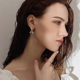 Saturn Earrings Sterling Silver Gold Plated Space Planet Earrings Celestial Jewelry Gift for Women