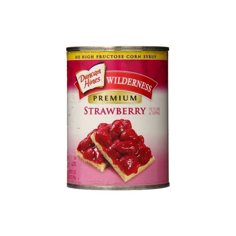 Wilderness Premium Pie Filling & Topping, Strawberry, 21 Ounce (Pack