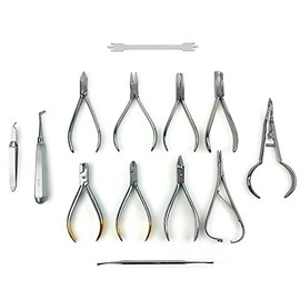 DEXA DENTAL Set of Orthodontic Instruments of 13 Pieces Tool Set - Stainless Steel - Height Gauge