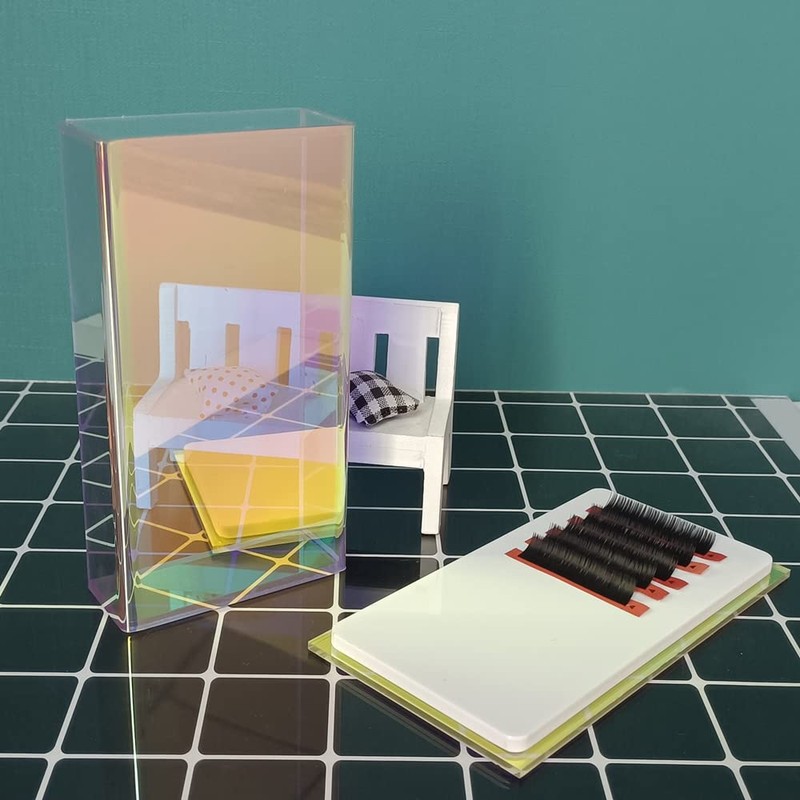Acrylic Eyelash Pallet Organizer Box, Grafting Eyelash Clear Makeup Display