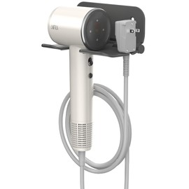 Aina Hair Dryer Holder Wall Mount, Foldable Wall Hair Tool Organizer for Bedroom & Bathroom, Multi-Functional Hair Dryer Rack