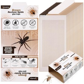 Qualirey 24 Pack Spider Traps Indoor for Brown Recluse Spiders, Extra Sticky Large Insect Glue Boards for Black Widows, Sac, Wolf and Other Crawling Bugs Inside Home