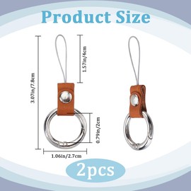 GORGECRAFT 2Pcs Lanyards Finger Ring Strap Phone Charm Grip Holders Keychains Key Ring with Short Strap Handheld Rope for Small Electronic Devices USB Flash Drive MP3 Player Keys ID Card