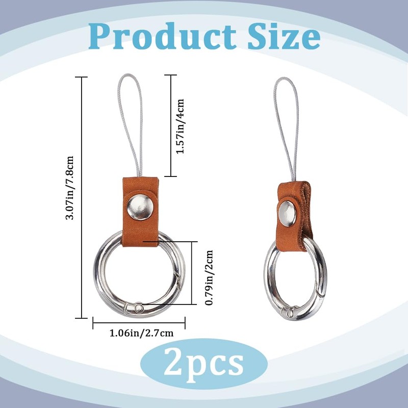 GORGECRAFT 2Pcs Lanyards Finger Ring Strap Phone Charm Grip Holders