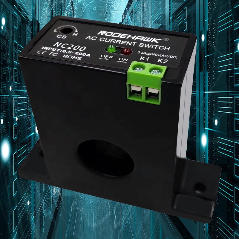 AC Current Sensing Switch 0-200A Normally Closed Current Sensor Monitoring