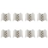 FarBoat 8Pcs Swing Hinge Expandable Offset Cabinet Door Hinges Satin