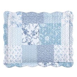 Collections Etc Kinsley Charming Floral Patchwork Pillow Sham