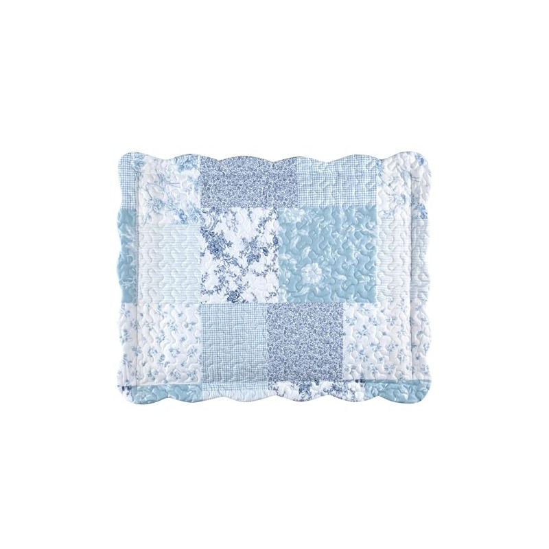 Collections Etc Kinsley Charming Floral Patchwork Pillow Sham