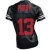 Custom Glitterflake Brock Purdy Womens Black Mesh Jersey Size X-Large