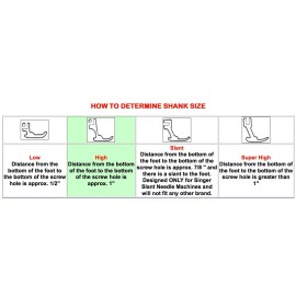 Unbranded HIGH SHANK ROLLED HEM/ NARROW HEMMING Foot 1/8" *** NECCHI & Viking Mega QUILTER