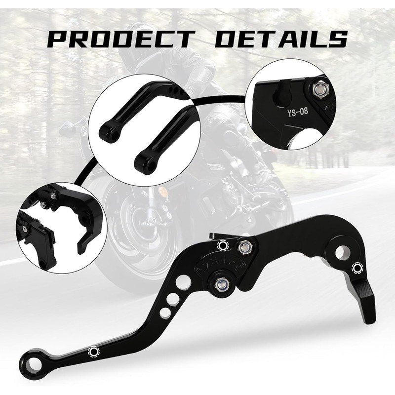 BAOUFF Motorcycle Brake Clutch Levers for R7,Adjustable 6061 Aluminum CNC
