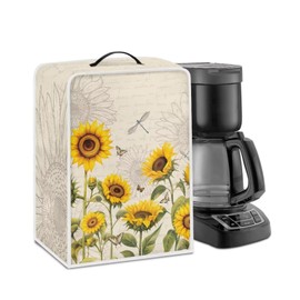 Mumeson 04-Sunflower Coffee Maker Cover Dustproof Waterproof Fabric Small Kitchen Appliances Covers Stand Mixer or Coffee Machine Fingerprint Protection Cover