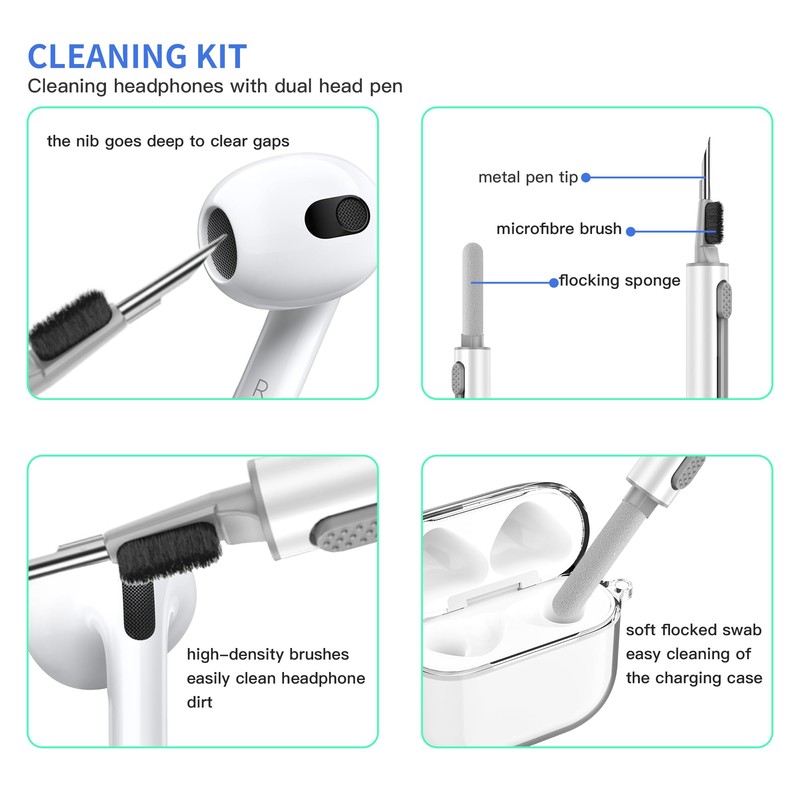 Veirrw Clear case Compatible with AirPods 4 with Active Noise