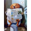 1000-Piece Wooden Jigsaw Puzzle - Colorful Funny Golden Retriever Dog