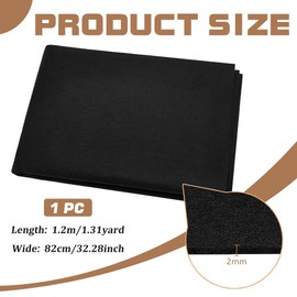BENECREAT 47x32inch Chinese Calligraphy Drawing Felt Mat, Black Xuan Paper Painting Felt Desk Pad for Practice Calligraphy Traditional Chinese Painting, 2mm Thick