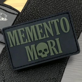 Toppa in in PVC "Memento Mori", divertente toppa in per attrezzature tattiche, abbigliamento fai da te, zaino e uniformi, toppa morale con gancio e passante