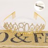 80th Birthday Gold Sash & Rhinestone Tiara Set, Birthday Gifts