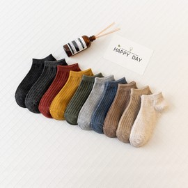 10 Pairs Women's Trainer Socks Cotton Ankle Socks Women's Low Cut Socks No Show Socks, Style_A