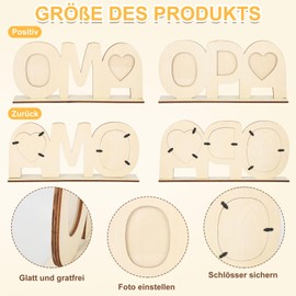 COCHIE Gift for Grandma, Grandpa, Wooden Letters Picture Frame Craft Set, Birthday Gifts for Grandpa, Grandma, Meaningful Gifts for Grandparents from Grandson, Best Grandma/Grandpa Gifts