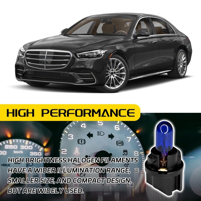 QQWD 20PCS T5 17 57 86 Halogen Instrument Cluster Bulbs