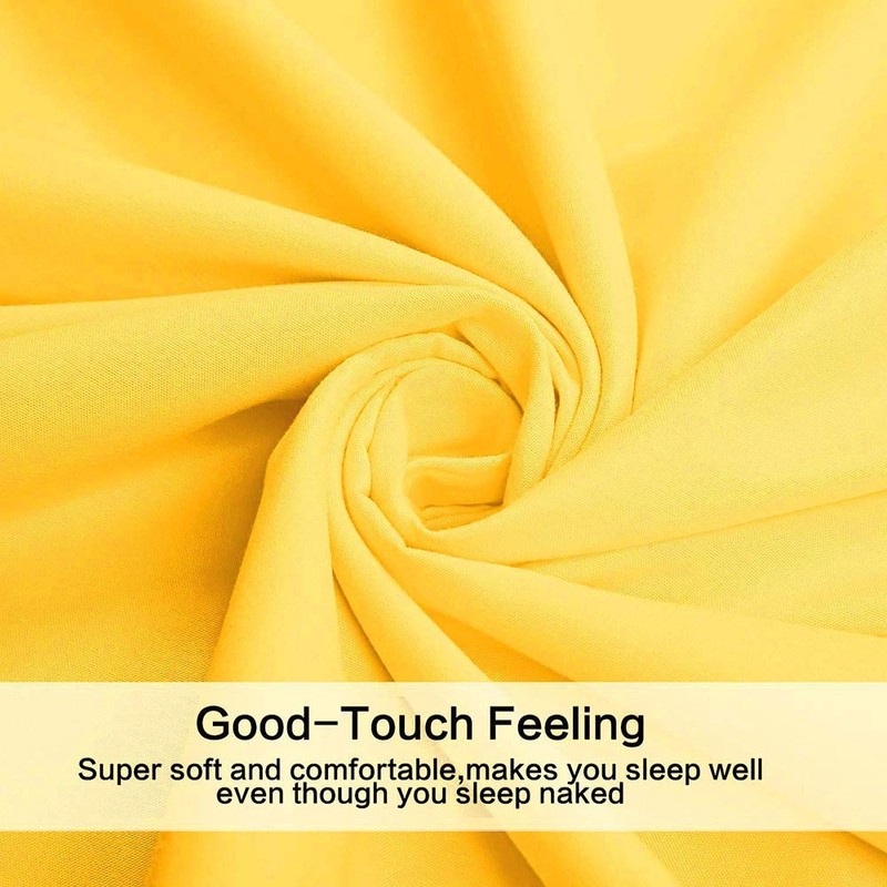 Best Season Cotton Twin Size Sheet Set (Yellow Color) 3