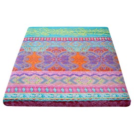MAXYOYO Mattress Cover for Traditional Japanese Futon Mattress, Futon Floor Mats Cover with Zipper, Super Soft and Machine Washable, Bohemian, Twin