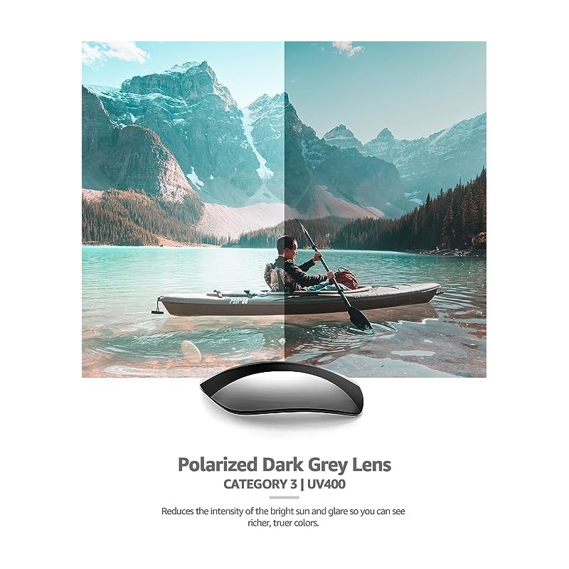 SIPHEW Polarisierte Sonnenbrille Damen Übergroße klassische Brille mit 400 UV-Schutz