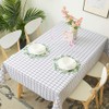 Hodeacc Plaid Tablecloth, Cotton Linen Tablecloth, White/Black Plaid Non-fading, Dustproof,