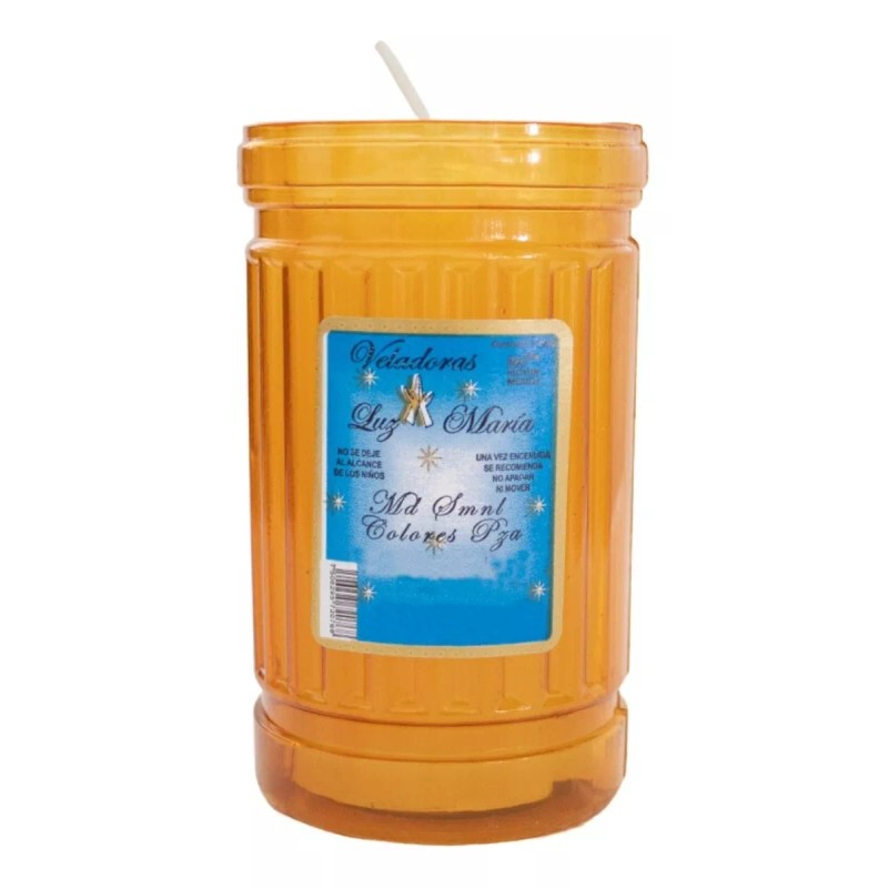 CEB 12 Veladoras Ecológica Media Semanal Blanco 100% Parafina