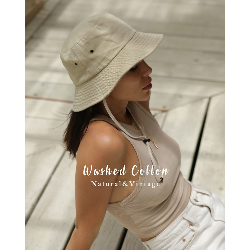 FURTALK Bucket Hats for Women Washed Cotton Packable Summer Beach