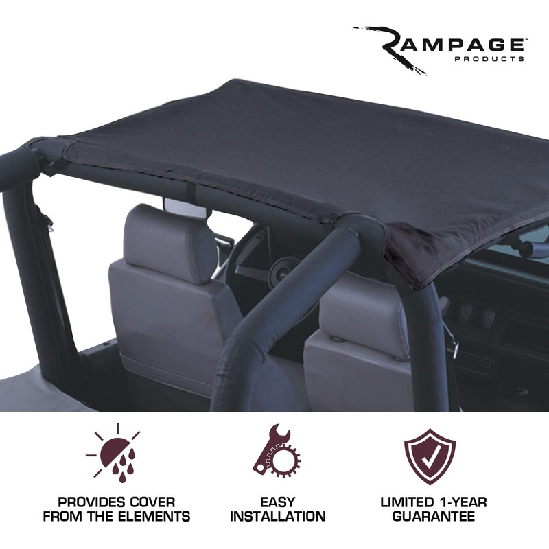 RAMPAGE PRODUCTS Rampage California Brief Soft Top | Vinyl, Black