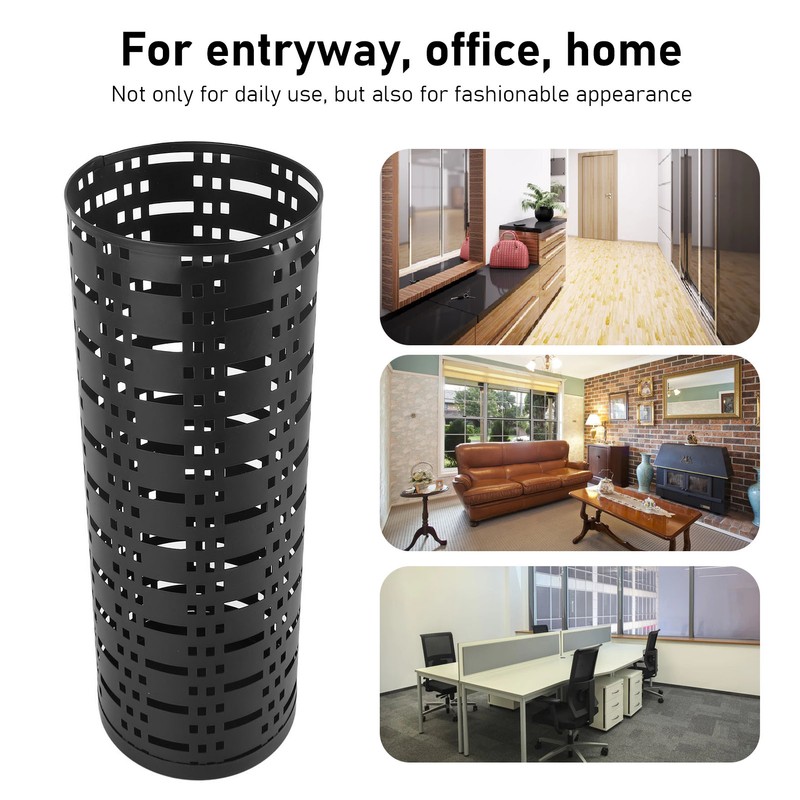 Umbrella Holder Rustproof Waterproof Space Saving Fashionable Hollow Round Metal