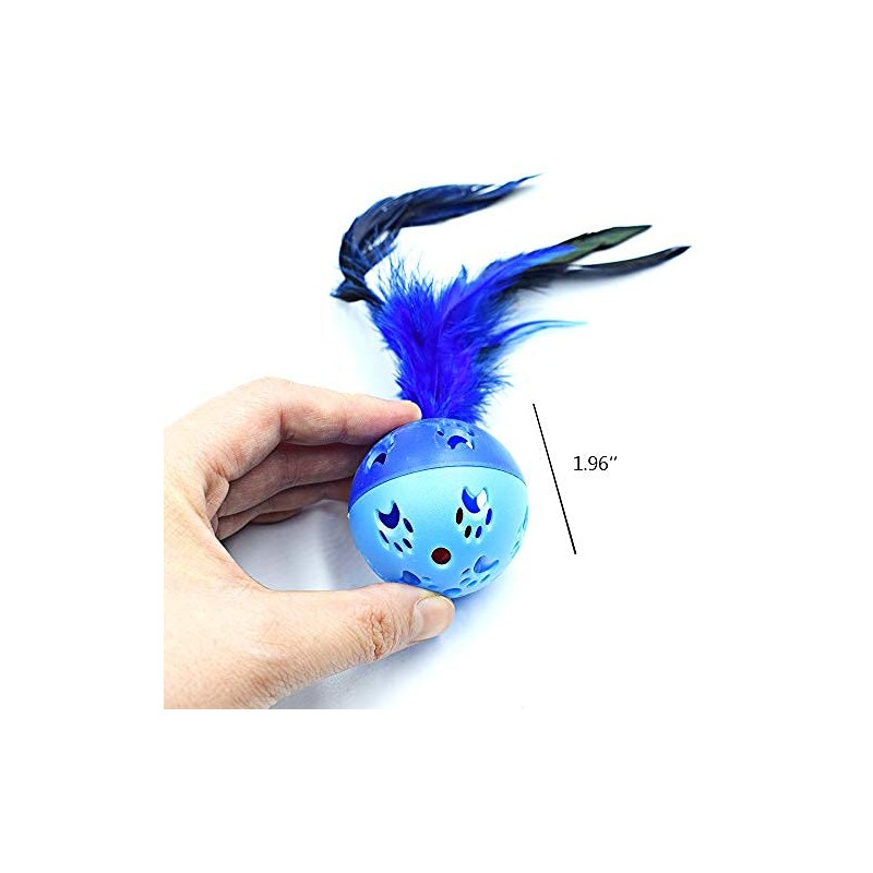 Worbee Cat Balls Interactive Cat Toy Cat Feather Balls with