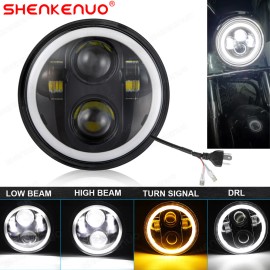 SHENKENUO For Suzuki Boulevard M50 M90 C50 VZ800 5-3/4 5.75"INCH LED Headlight Hi/Lo DRL